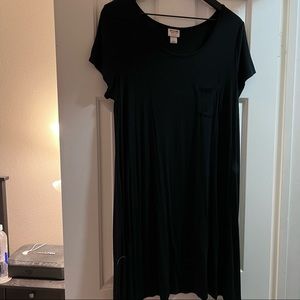 Black T Shirt MIDI Dress